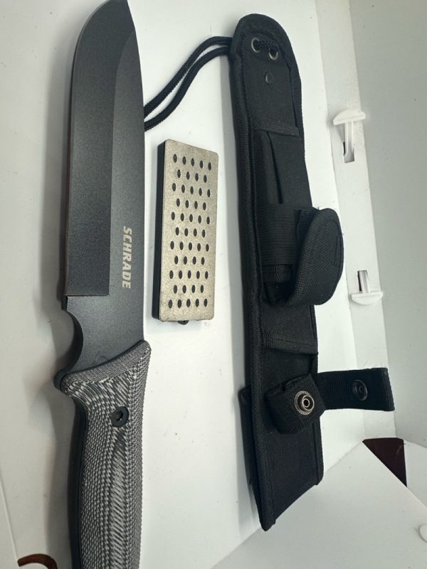 tagi-000002-01 Schrade SCHF52M Frontier Fixed Blade Knife w/ Sheath & Sharpening Stone