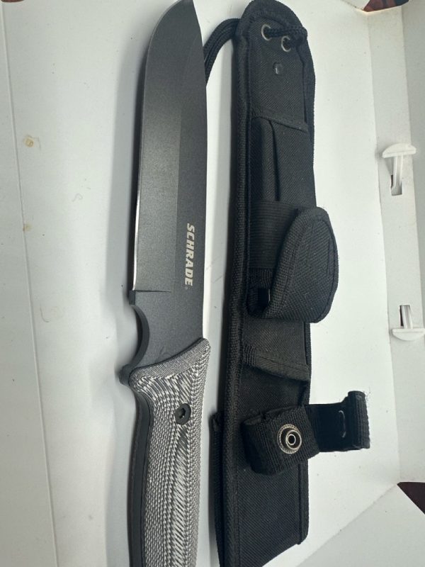 tagi-000002-04 Schrade SCHF52M Frontier Fixed Blade Knife w/ Sheath & Sharpening Stone