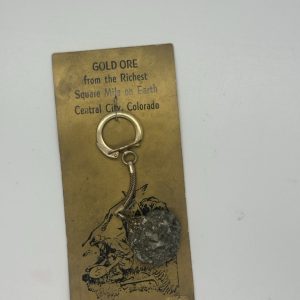 tagi-000007-01 Vintage Central City Colorado Gold Ore Souvenir Keychain Original Card