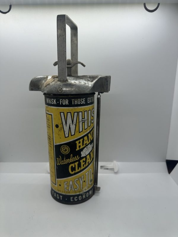 Vintage WHISK Waterless Hand Cleaner U-2 Can Dispenser Advertising Piece