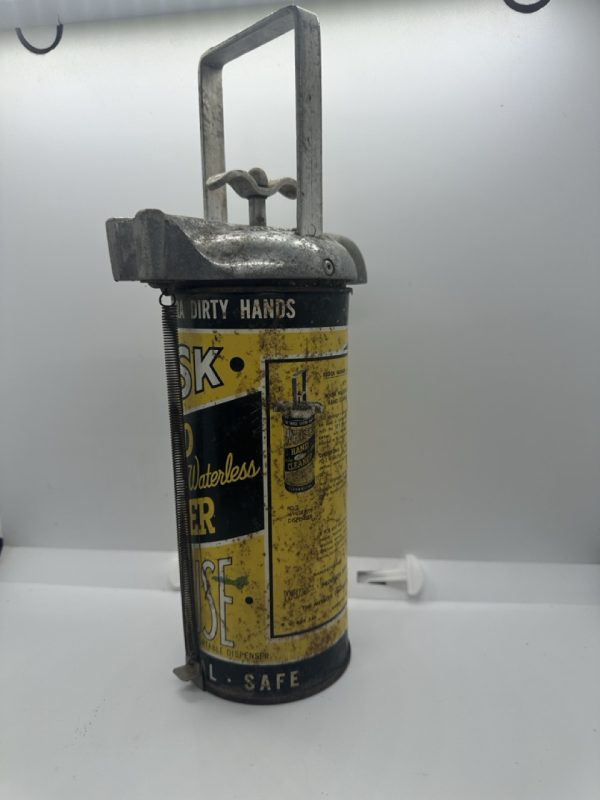 Vintage WHISK Waterless Hand Cleaner U-2 Can Dispenser Advertising Piece