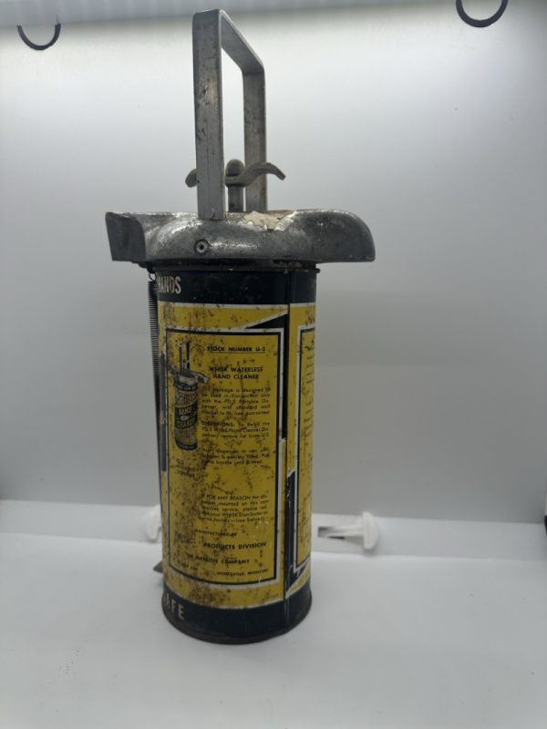 Vintage WHISK Waterless Hand Cleaner U-2 Can Dispenser Advertising Piece
