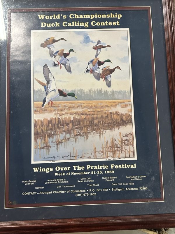 tagi-000013-01 1989 World's Championship Duck Calling Contest Poster Todd Mallett Signed 33/100