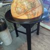 tagi-000014-07 Vintage Replogle Heirloom Globe on Wood Tripod Stand Approx 16 in