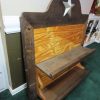 tagi-000015-03 Rustic Lighted Texas Star Wall Shelf Display Two-Tone Wood