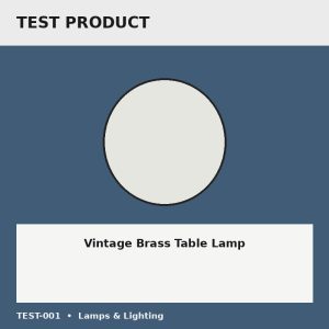 Vintage Brass Table Lamp - Test Placeholder Vintage Brass Table Lamp test placeholder image