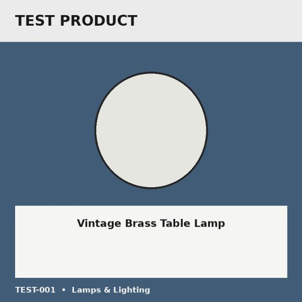 Vintage Brass Table Lamp test placeholder image