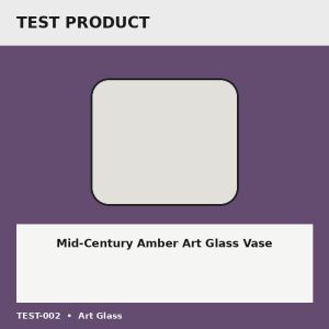 Mid-Century Amber Art Glass Vase - Test Placeholder Mid-Century Amber Art Glass Vase test placeholder image