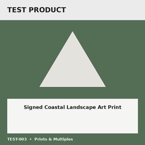 Signed Coastal Landscape Art Print - Test Placeholder Signed Coastal Landscape Art Print test placeholder image