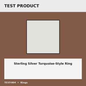 Sterling Silver Turquoise-Style Ring - Test Placeholder Sterling Silver Turquoise-Style Ring test placeholder image