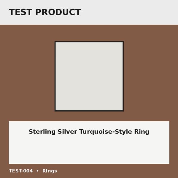 Sterling Silver Turquoise-Style Ring - Test Placeholder Sterling Silver Turquoise-Style Ring test placeholder image