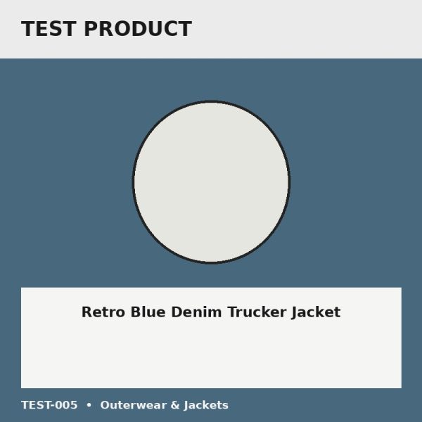 Retro Blue Denim Trucker Jacket - Test Placeholder Retro Blue Denim Trucker Jacket test placeholder image