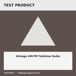 Vintage AM/FM Tabletop Radio - Test Placeholder Vintage AM/FM Tabletop Radio test placeholder image
