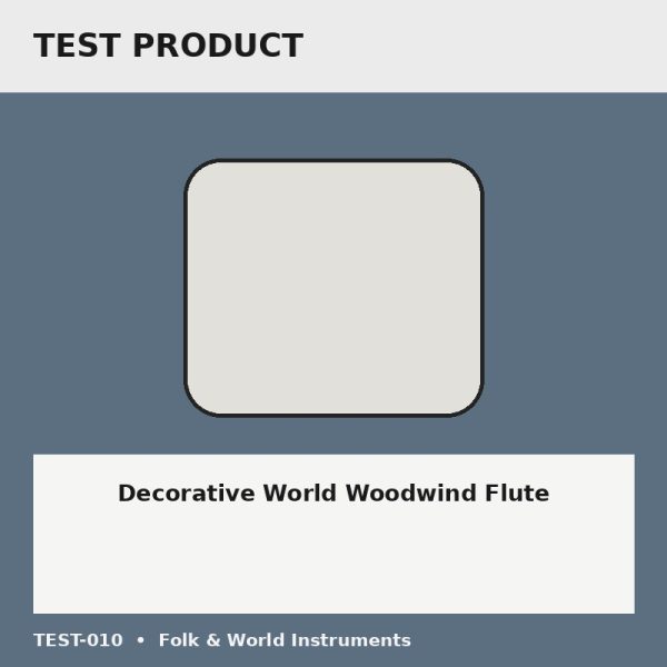 Decorative World Woodwind Flute - Test Placeholder Decorative World Woodwind Flute test placeholder image