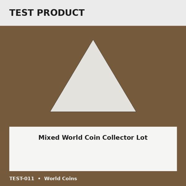 Mixed World Coin Collector Lot - Test Placeholder Mixed World Coin Collector Lot test placeholder image