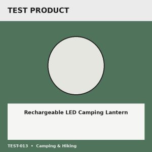 Rechargeable LED Camping Lantern - Test Placeholder Rechargeable LED Camping Lantern test placeholder image