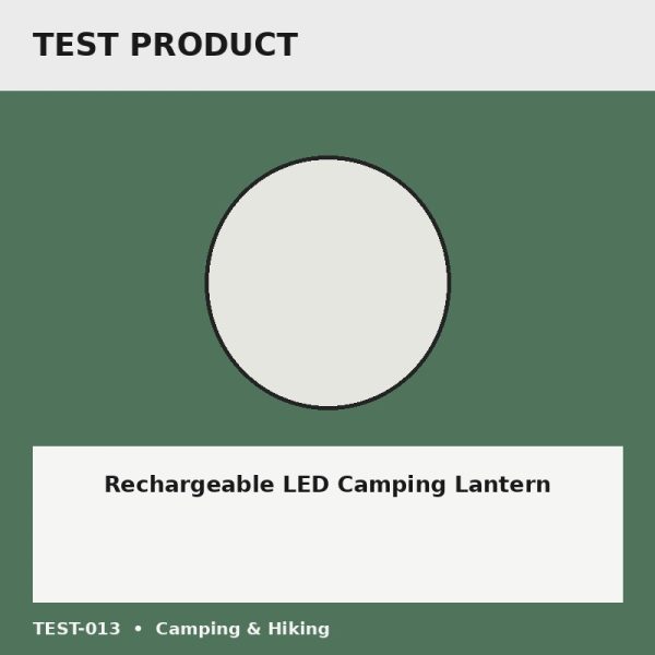 Rechargeable LED Camping Lantern test placeholder image