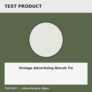 Vintage Advertising Biscuit Tin - Test Placeholder Vintage Advertising Biscuit Tin test placeholder image