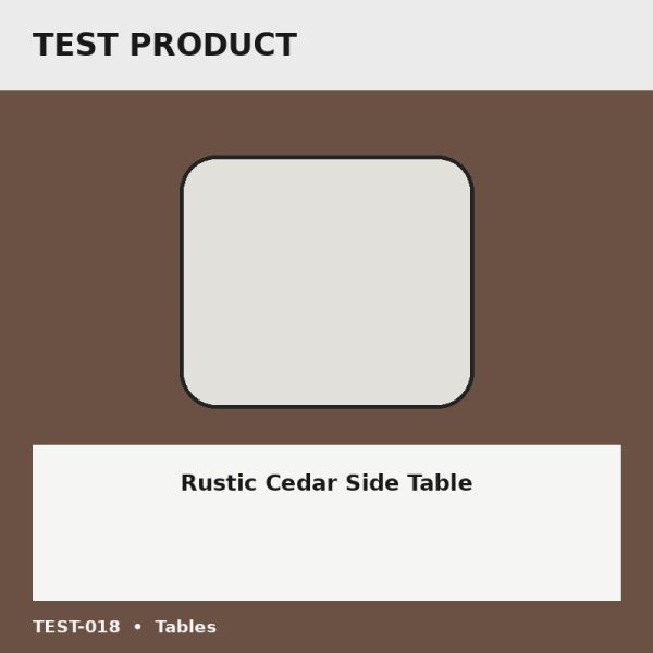 Rustic Cedar Side Table - Test Placeholder Rustic Cedar Side Table test placeholder image
