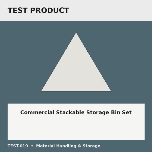 Commercial Stackable Storage Bin Set - Test Placeholder Commercial Stackable Storage Bin Set test placeholder image