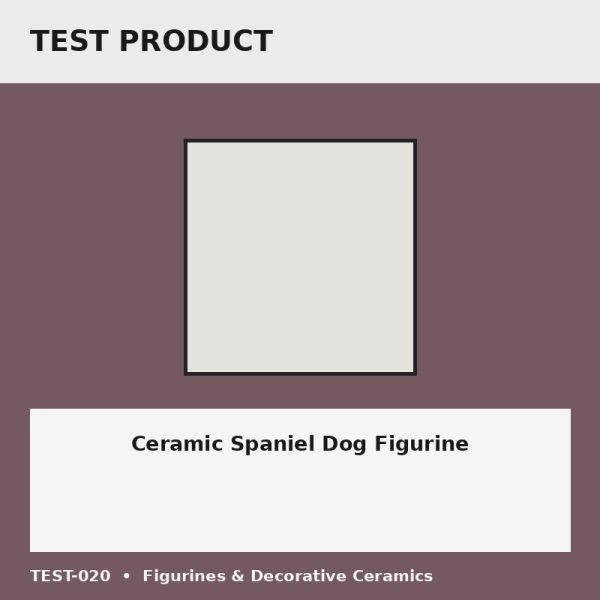 Ceramic Spaniel Dog Figurine - Test Placeholder Ceramic Spaniel Dog Figurine test placeholder image