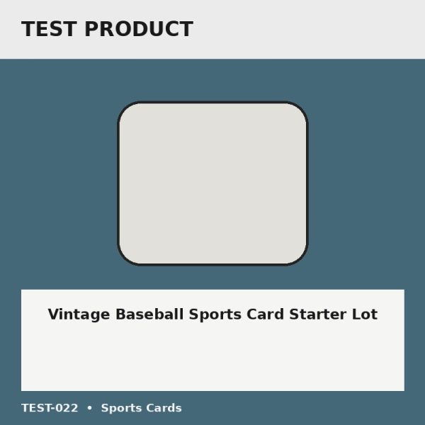 Vintage Baseball Sports Card Starter Lot - Test Placeholder Vintage Baseball Sports Card Starter Lot test placeholder image