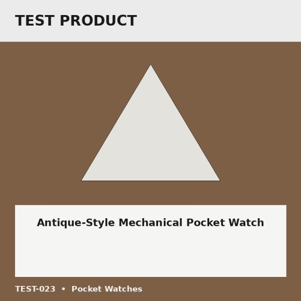 Antique-Style Mechanical Pocket Watch - Test Placeholder Antique-Style Mechanical Pocket Watch test placeholder image