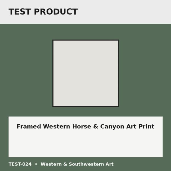 Framed Western Horse & Canyon Art Print test placeholder image